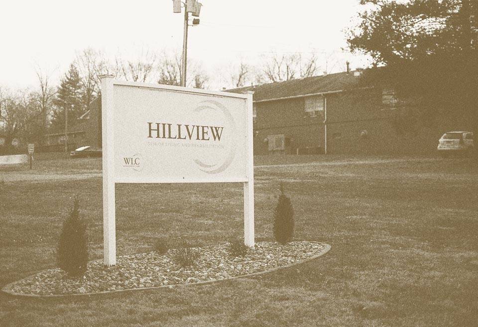Hillview senior living sign